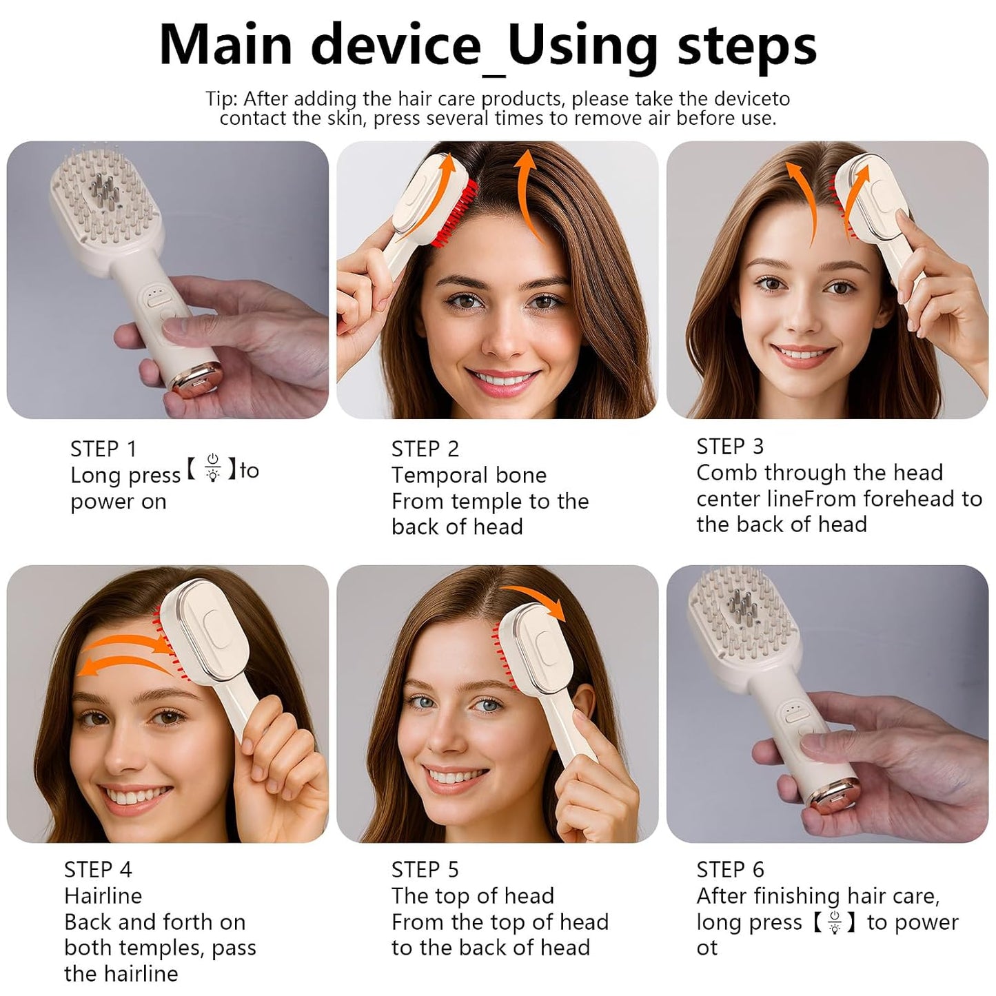 Red Light Therapy for Hair Growth - Laser Hair Growth Comb with 650Nm LLLT for Thinning Hair Loss, Electric Vibrating Scalp Massager for Women Men, Fuller Thicker Stronger Hair Regrowth, Rechargeable