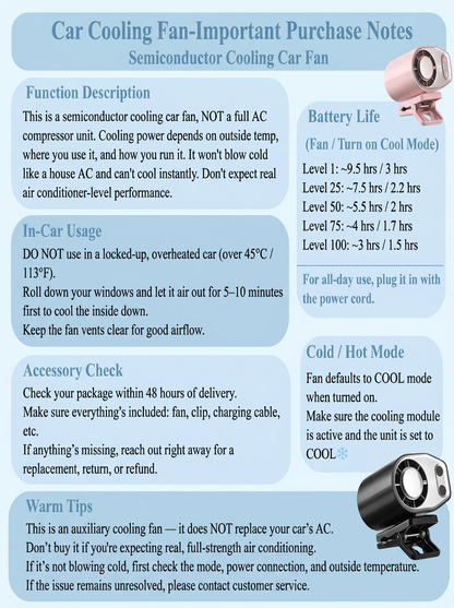 AeroClip™ - Clip on Cooling Fan