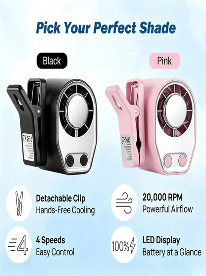 AeroClip™ - Clip on Cooling Fan